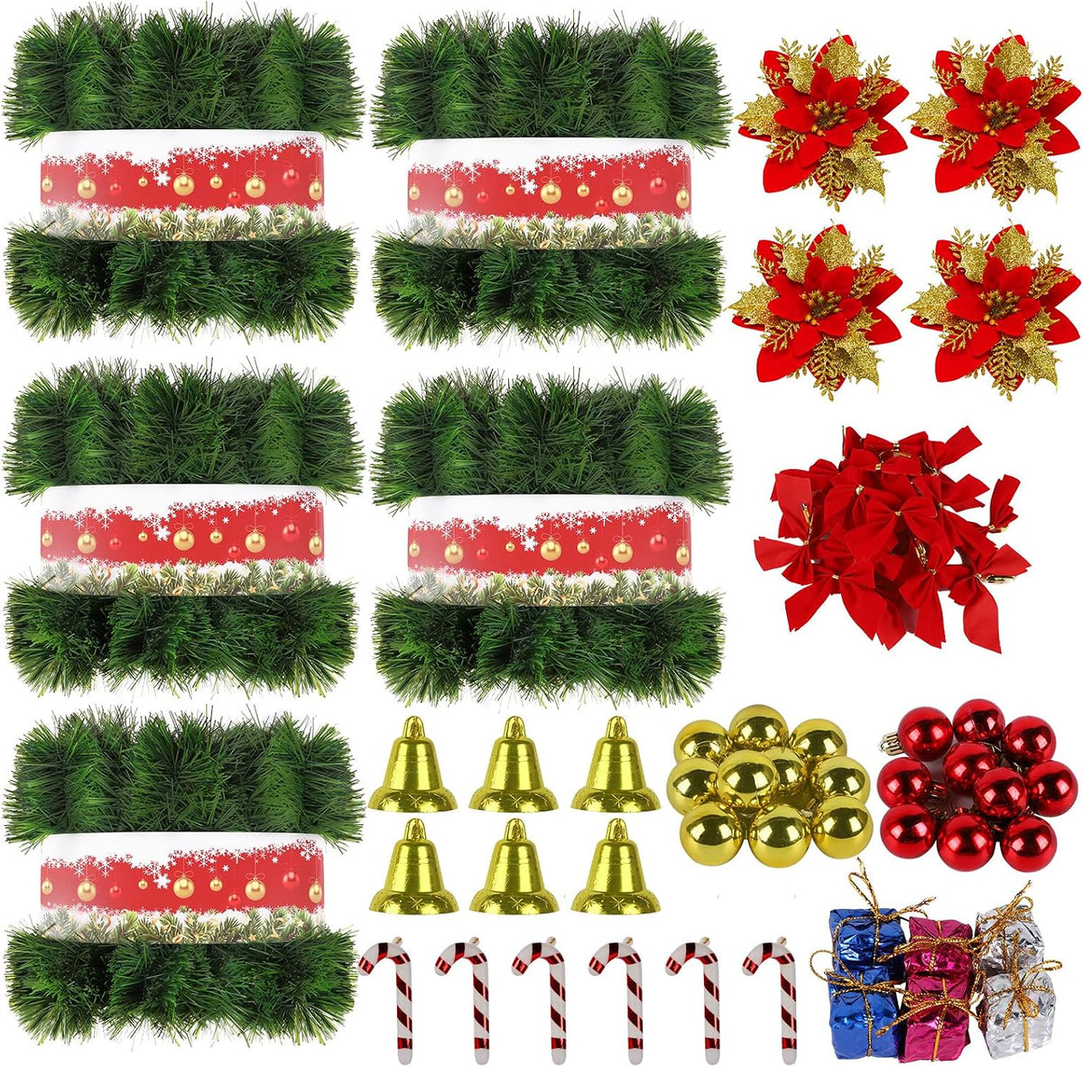 250ft christmas garland flower for christmas and non-lit, main product view