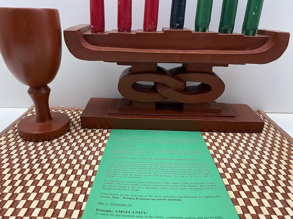 Kwanzaa Unity (UMOJA) Celebration Set (Brown) - Handmade in Ghana
