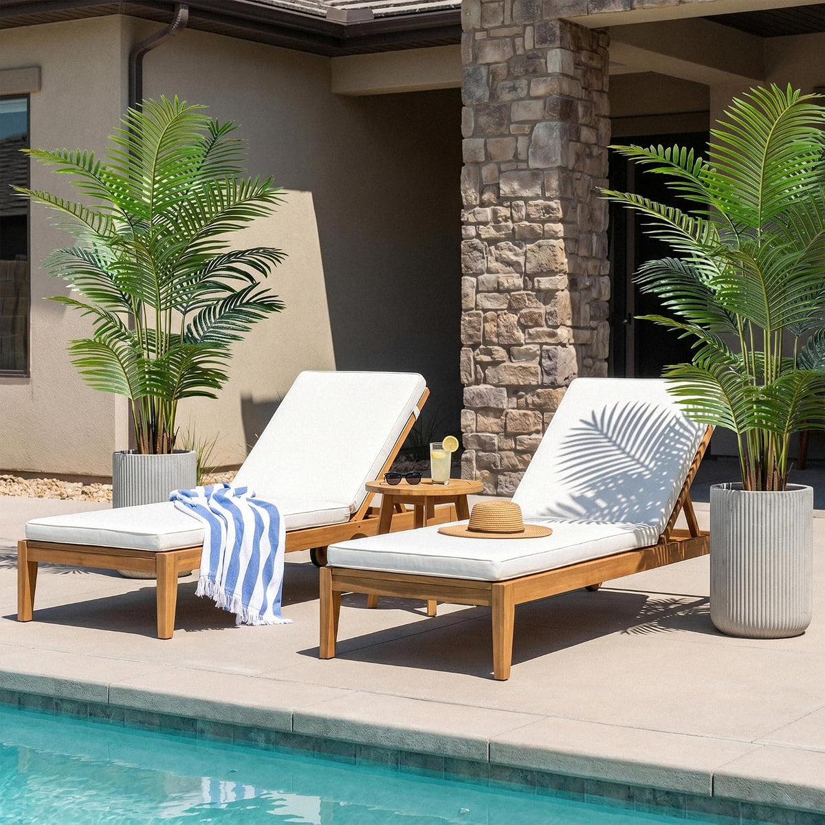 6ft 2-pack artificial areca palm plant in pot, package contents