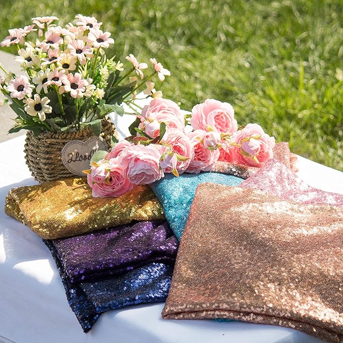 JYFLZQ White Iridescent Sequin Backdrop Curtains 4ft x 8ft 2 Panel Glitter Photo Booth Backdrops Sparkly Photography Background Drapes for Parties Wedding Bridal Showers