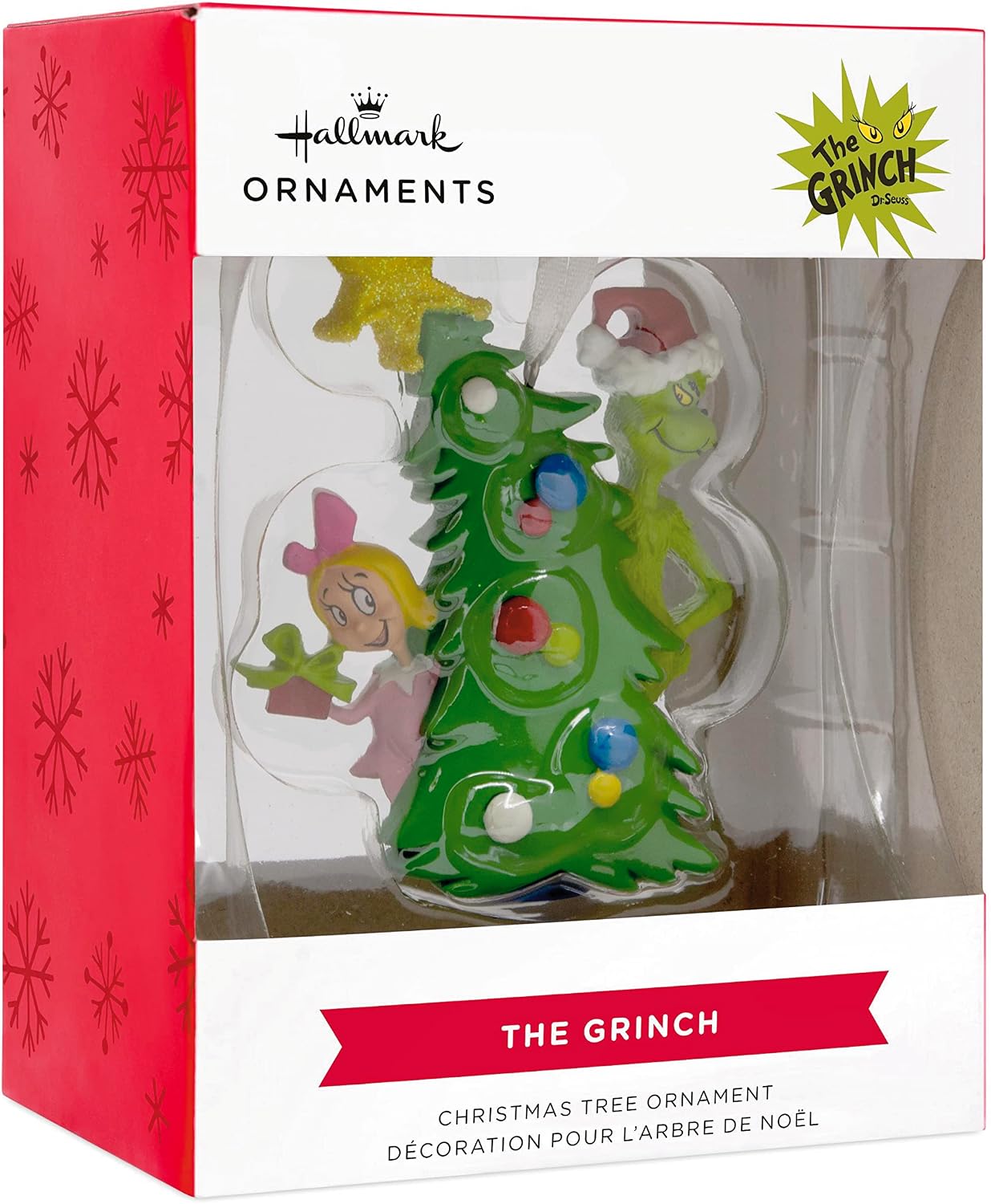Hallmark Dr. Seuss's How the Grinch Stole Christmas! Grinch with Cindy Lou Who Christmas Ornament (Pack of 2)