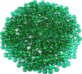 Galashield Flat Glass Marbles for Vases Green Glass Gems Beads Pebbles Vase Filler (5 LBS, Approx. 540 PCS)