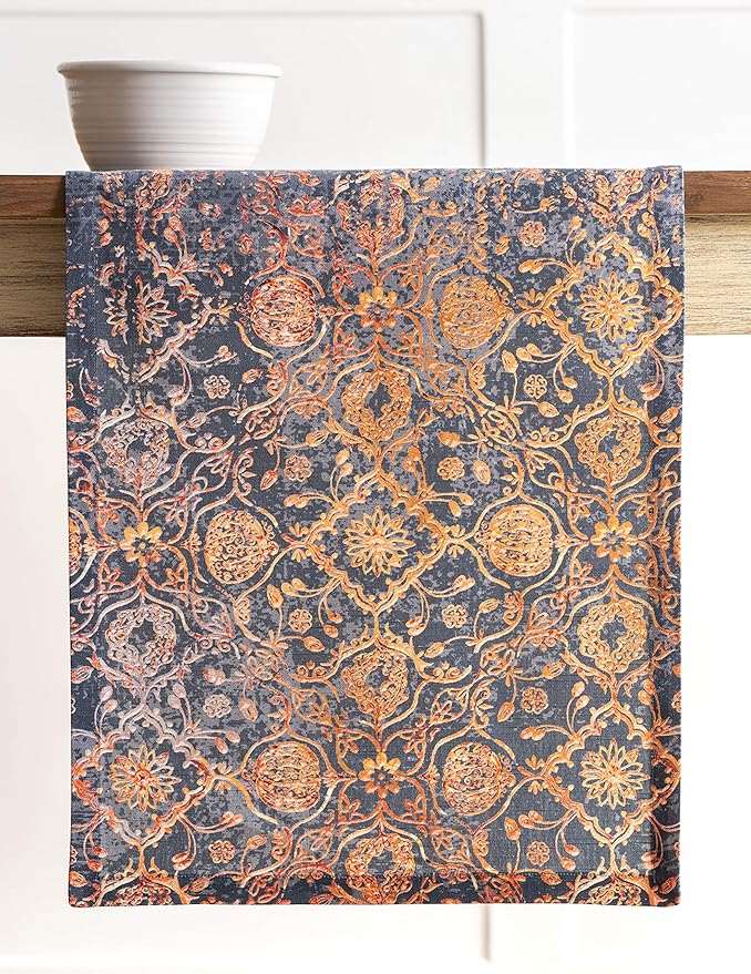 Maison d' Hermine Table Runner 100% Cotton Single Layer Table Runners 90 inches Long for Thanksgiving Christmas Decorations Home Kitchen Dining Party Wedding (Imperfection, 14.5" x 90")