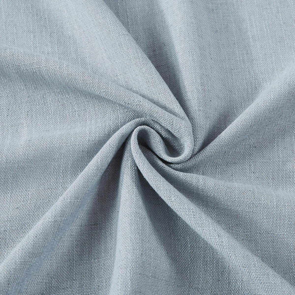 Vision Home Blue Grey Linen Pinch Pleated Semi Sheer Curtains 60Wx112Lx1