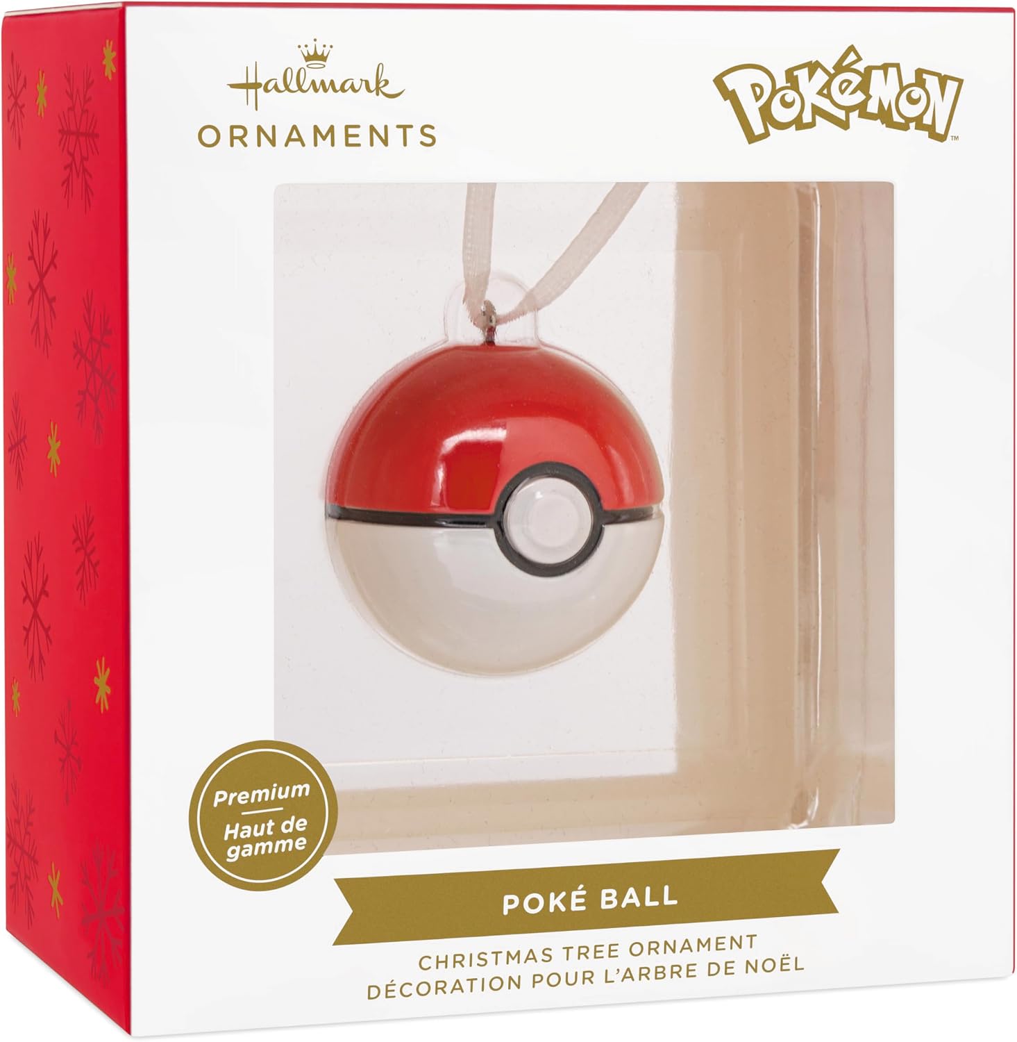 Hallmark Pokémon Poké Ball Christmas Ornament, Metal