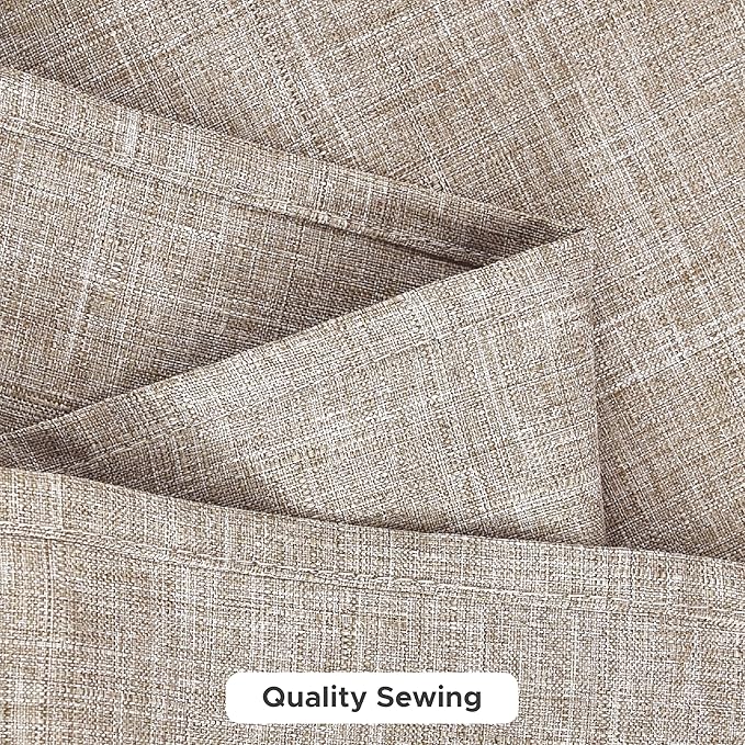 Fitable Faux Linen Tablecloths for Rectangle Tables: Water & Stain Resistant Farmhouse Table Cloth, Washable Burlap Textured Table Covers for Kitchen Dining Party(2 Pack, 60x120 Inch, Nature)