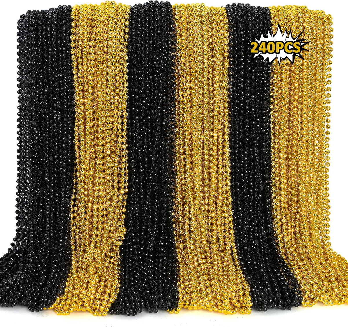 black gold beads, new years eve black and, main product view