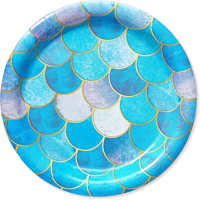 American Greetings Mermaid Party Supplies, Dessert Plates (36-Count)