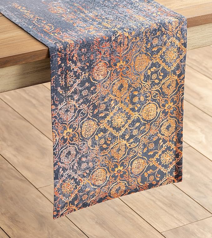 Maison d' Hermine Table Runner 100% Cotton Single Layer Table Runners 90 inches Long for Thanksgiving Christmas Decorations Home Kitchen Dining Party Wedding (Imperfection, 14.5" x 90")