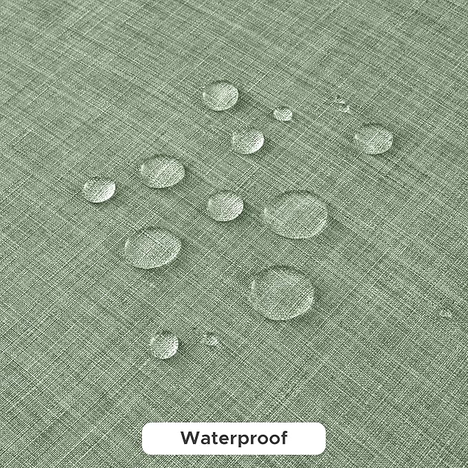 Fitable Faux Linen Tablecloths for Rectangle Tables: Water & Stain Resistant Farmhouse Table Cloth, Washable Burlap Textured Table Covers for Kitchen Dining Party(2 Pack, 60x84 Inch, Sage Green)