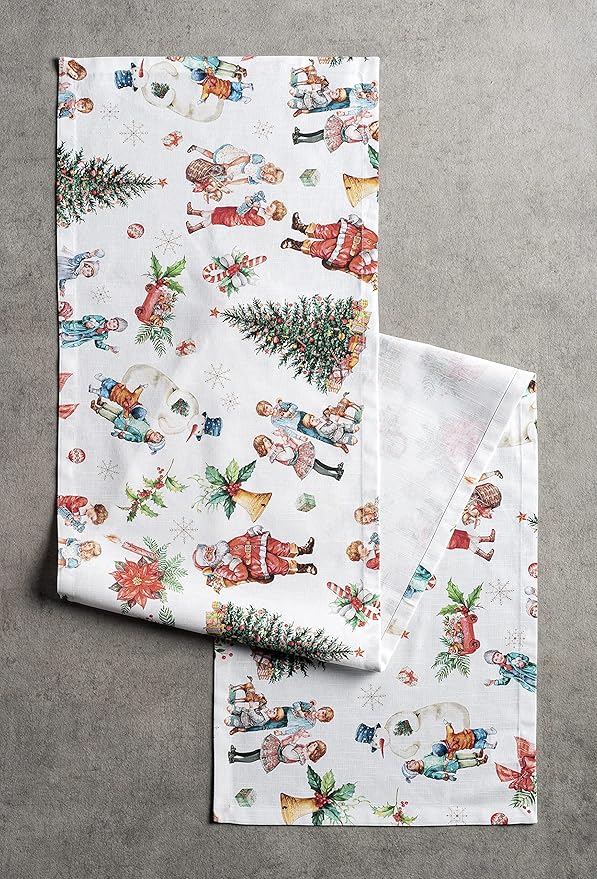 Maison d' Hermine Table Runner 100% Cotton Double Layer Table Runners 72 inches Long for Thanksgiving Christmas Decorations Home Kitchen Dining Party Wedding (Chromo, 14.5" x 72")