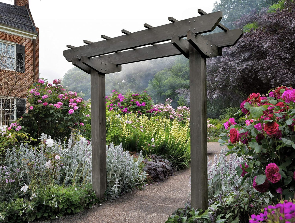 vita charcoal gray wildwood cedar arbor – 72", main product view