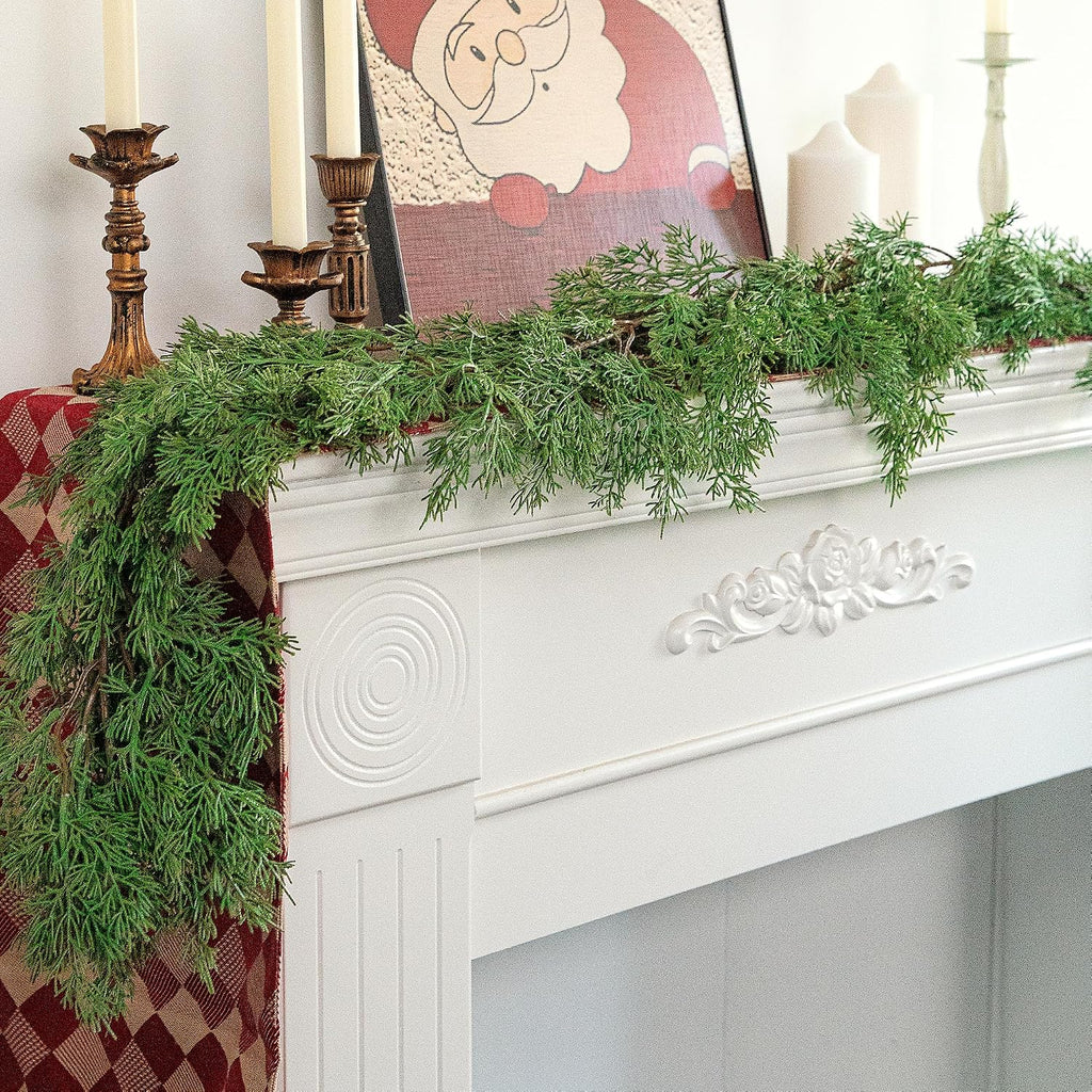 christmas norfolk pine garland, 6 ft dense pines, package contents