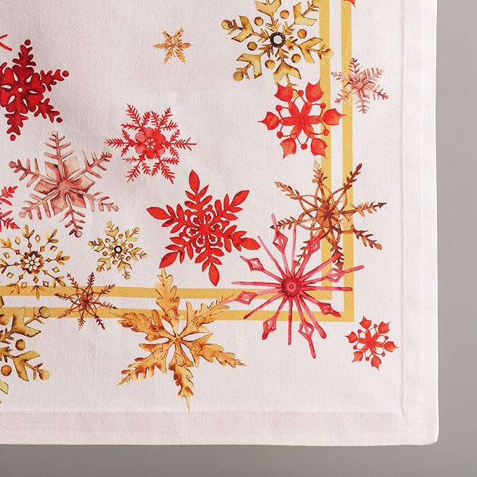 Maison d' Hermine Table Runner 100% Cotton Single Layer Table Runners 36 inches Long for Thanksgiving Christmas Decorations Home Kitchen Dining Party Wedding (Crystal Star, 14.5" x 36")