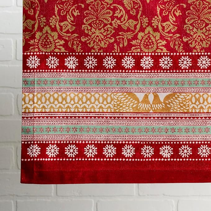 Maison d' Hermine Table Runner 100% Cotton Single Layer Table Runners 108 inches Long Decorative for Home Kitchen Dining Party Baby Shower Wedding Bridal Shower (Sofia, 14.50" x 108")