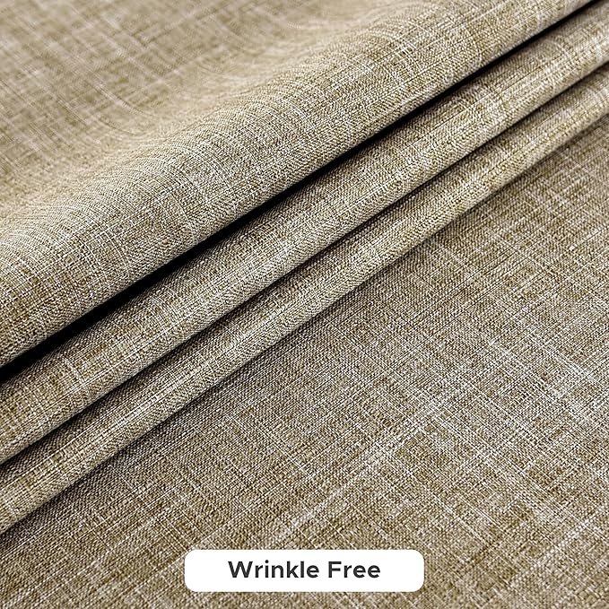 Fitable Faux Linen Tablecloths for Rectangle Tables: Water & Stain Resistant Farmhouse Table Cloth, Washable Burlap Textured Table Covers for Kitchen Dining Party(2 Pack, 60x102 Inch, Khaki)