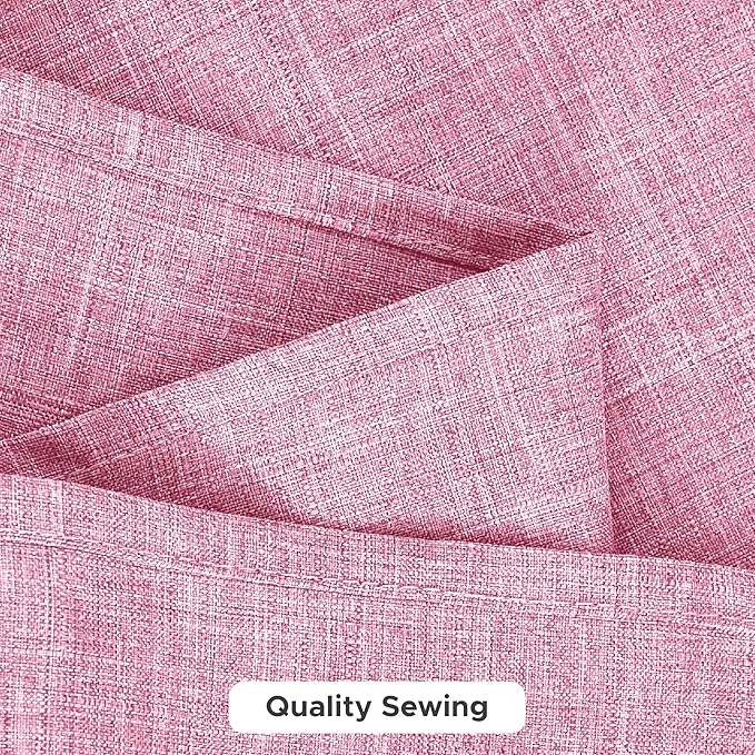 Fitable Square Table Cloth Linen Textured: Water & Stain Resistant Farmhouse Tablecloth, Washable Burlap Table Covers for Kitchen Dining Party(2 Pack, 54x54 Inch, Pink)