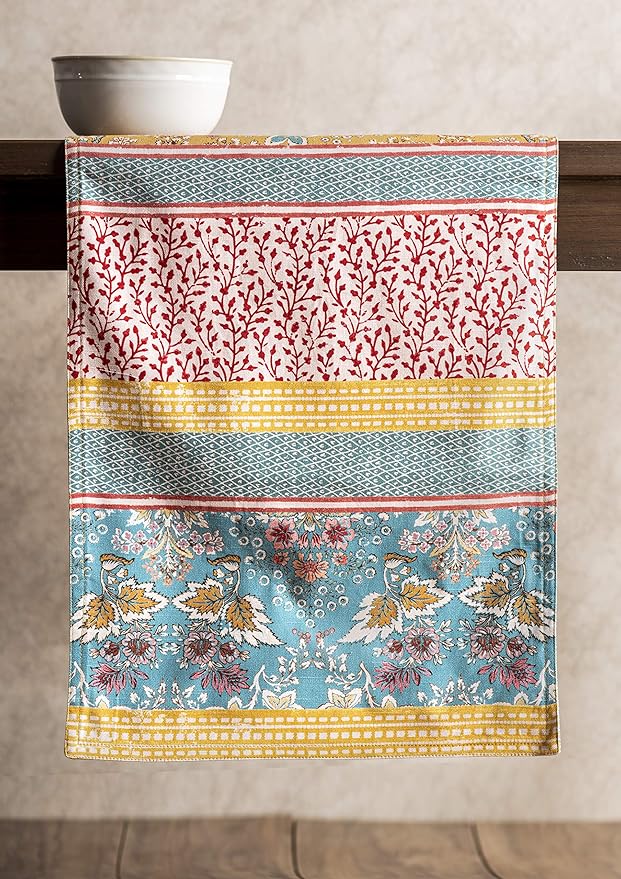 Maison d' Hermine Table Runner 100% Cotton Double Layer Table Runners 72 inches Long Decorative for Home Kitchen Dining Party Baby Shower Wedding Bridal Shower Spring Summer (Marquise, 14.50" x 72")