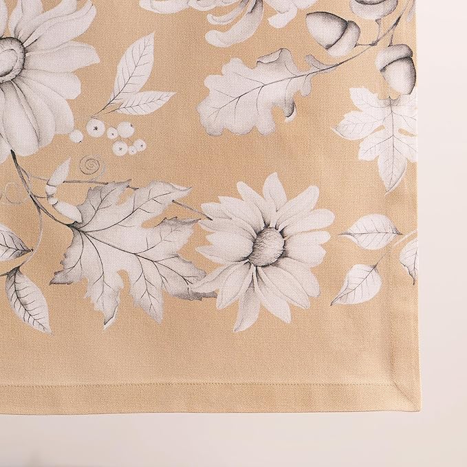 Maison d' Hermine Table Runner 100% Cotton Single Layer Table Runners 108 inches Long for Thanksgiving Christmas Decorations Home Kitchen Dining Party Wedding (Pretty Autumn, 14.5" x 108")