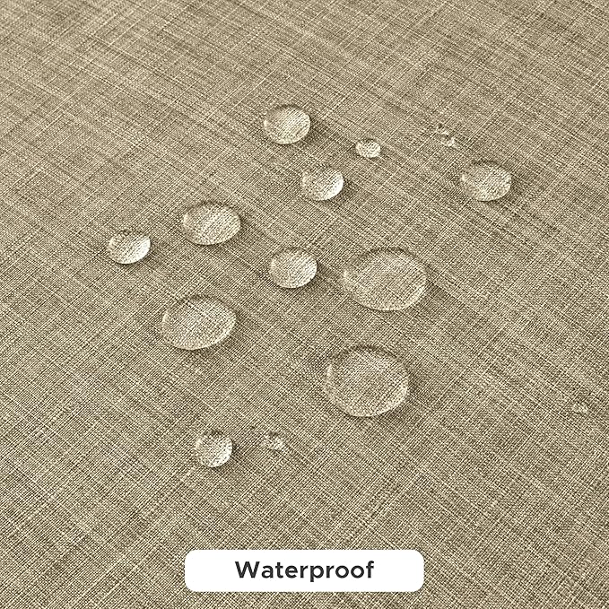 Fitable Square Table Cloth Linen Textured: Water & Stain Resistant Farmhouse Tablecloth, Washable Burlap Table Covers for Kitchen Dining Party(2 Pack, 54x54 Inch, Khaki)
