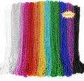 mardi gras beads, metallic 12 kinds beaded necklace, main product view