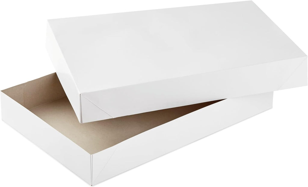 Hallmark 17" XL Gift Boxes with Lids (12 White Robe Boxes, White) for Birthdays, Graduations, Christmas, Weddings, Bridal Showers, (Pack of 2)