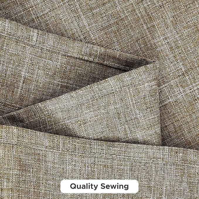 Fitable Faux Linen Tablecloths for Rectangle Tables: Water & Stain Resistant Farmhouse Table Cloth, Washable Burlap Textured Table Covers for Kitchen Dining Party(2 Pack, 52x70 Inch, Khaki)