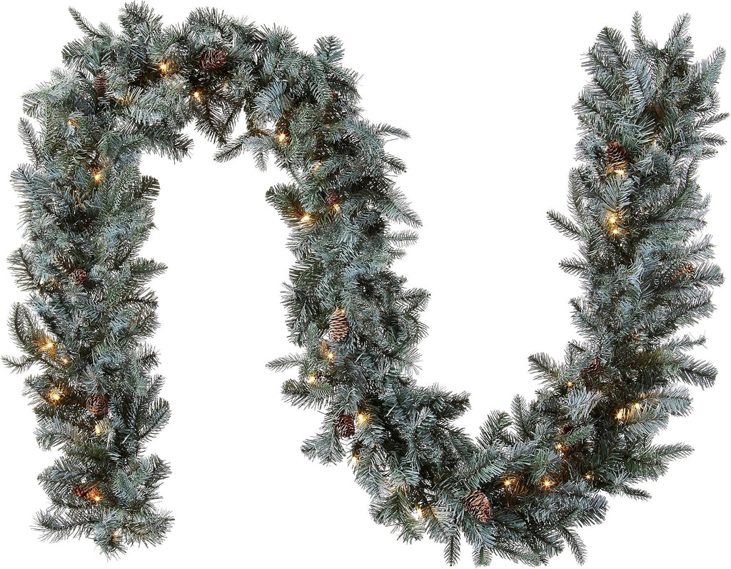 national tree company 9ft pre-lit arctic spruce christmas, main product view