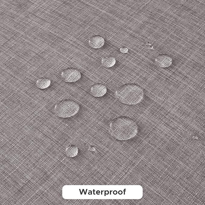 Fitable Square Table Cloth Linen Textured: Water & Stain Resistant Farmhouse Tablecloth, Washable Burlap Table Covers for Kitchen Dining Party(2 Pack, 54x54 Inch, Stone)