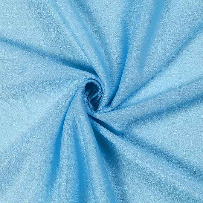 VDS Pack of 1 Panel (30 Inch X 40 Feet) Wedding Arch Draping Fabric Sheer Chiffon Fabric Drapery for Wedding Ceremony Reception Swag Backdrop Canopy Chuppah ARBO Altars Decoration (Turquoise)