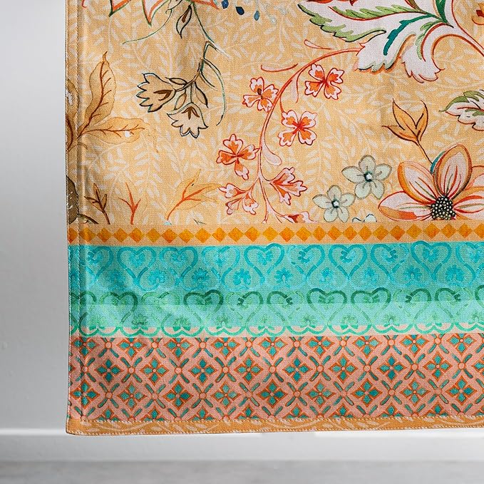 Maison d' Hermine Table Runner 100% Cotton Double Layer Table Runners 108 inches Long Decorative for Home Kitchen Dining Party Wedding Bridal Shower Spring Summer (Luxury Loft – Peach, 14.50" x 108")