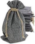 50 gray 7x10 inch burlap bags with drawstring, main product view