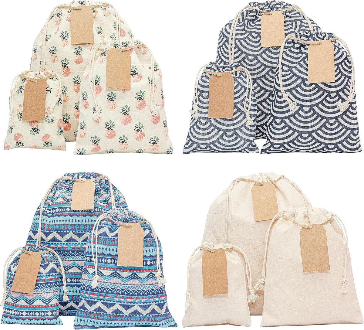 reusable gift bags with drawstring + 15 gift, main product view