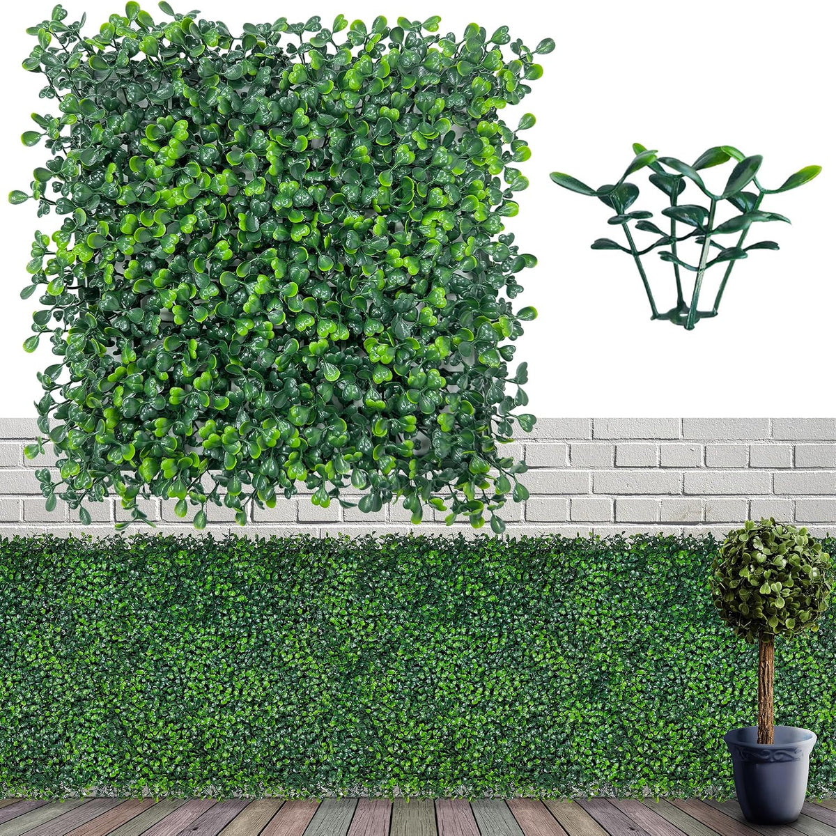 ODTORY Artificial Grass Wall Greenery Backdrop, 10X10 in 12P (8.4 sqft)