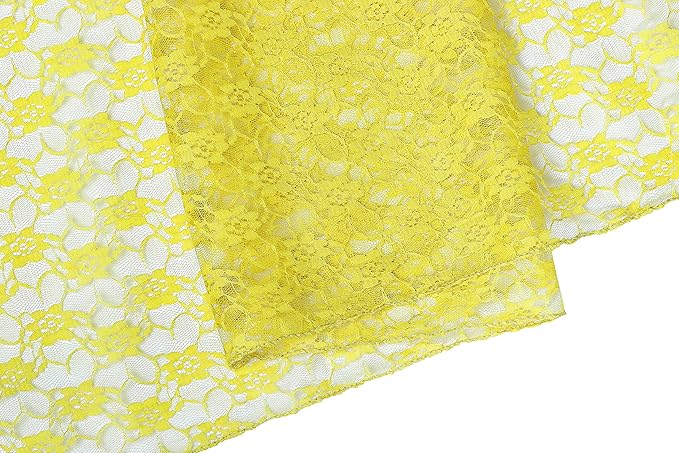 MDS Pack of 12 Wedding 12 x 108 inches Satin Table Runner for Wedding, Decorations for Birthday Parties, Banquets, Graduations, Engagements, Runners fit Rectangle, Round Table- Yellow