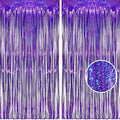 BRAVESHINE Purple Tinsel Foil Fringe Curtains - 2Pcs 3.2x8.2ft Metallic Holidays Photo Backdrop for Halloweens Birthdays Valentine's Bridal Shower Bachelorette Anniversary Engagement Party Supplies