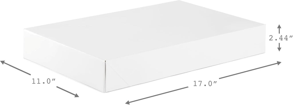 Hallmark 17" XL Gift Boxes with Lids (12 White Robe Boxes, White) for Birthdays, Graduations, Christmas, Weddings, Bridal Showers, (Pack of 2)