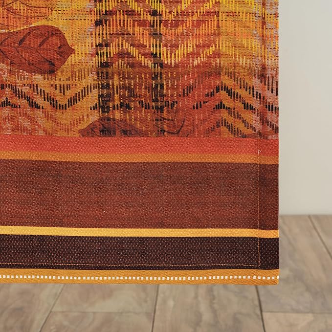 Maison d' Hermine Table Runner 100% Cotton Single Layer Table Runners 72 inches Long for Thanksgiving Christmas Decorations Home Kitchen Dining Party Wedding (Thanksgiving Tartan, 14.5" x 72")