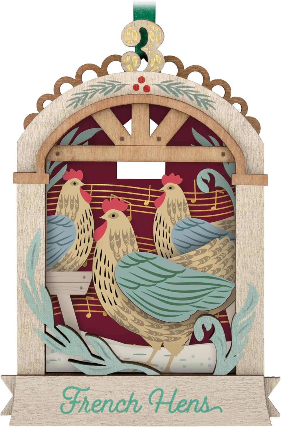Hallmark Keepsake Christmas Ornament 2026, Twelve Days of Christmas French Hens, Papercraft, Gifts for Christmas Lovers