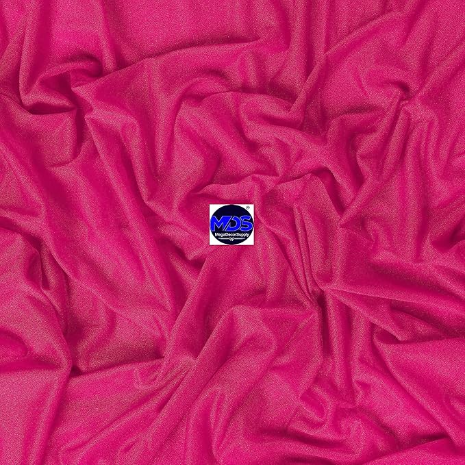 MDS Halloween Chiffon Draping Fabric - 2 Panel, 30" Wide x 100ft Long - Sheer Spooky Arbor & Canopy Drapery for Haunted House Backdrops, Party Ceilings, DIY Costumes & Themed Events - Hot Pink