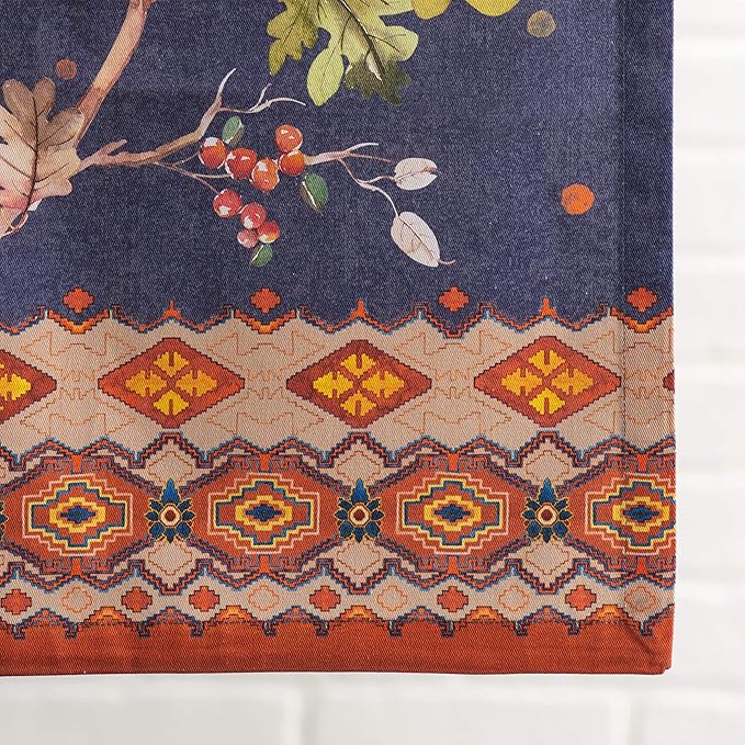 Maison d' Hermine Table Runner 100% Cotton Single Layer Table Runners 60 inches Long for Thanksgiving Christmas Decorations Home Kitchen Dining Party Wedding (Kelim - Infinity, 14.5" x 60")
