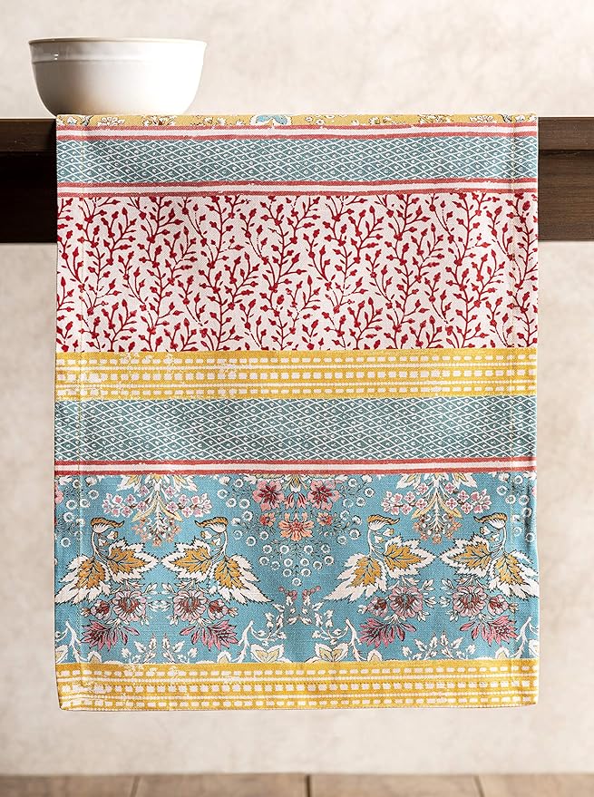 Maison d' Hermine Table runner 100% Cotton Single Layer Table Runners 108 inches long Decorative for Home Kitchen Dining Party Baby Shower Wedding Bridal Shower Spring Summer (Marquise, 14.50" x 108")