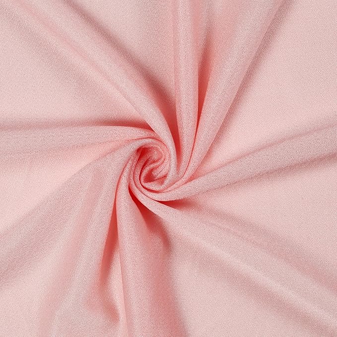 VDS Pack of 2 Panel (30 Inch X 30 Feet) Wedding Arch Draping Fabric Sheer Chiffon Fabric Drapery for Wedding Ceremony Reception Swag Backdrop Canopy Chuppah ARBO Altars Decoration (Dusty Rose)