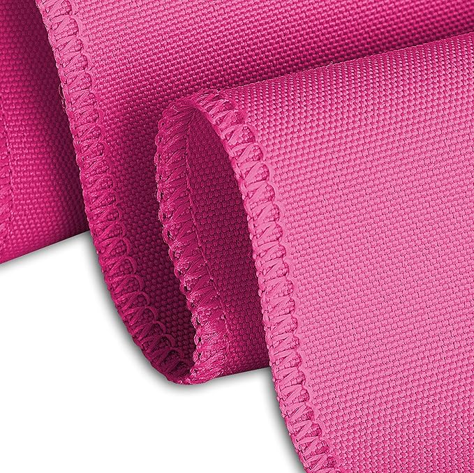 LTC LINENS Fuchsia Round Tablecloth 120 Inch for 60 Inch Round Table - Washable, Wrinkle Resistant Polyester Fabric Cloth for Wedding, Party