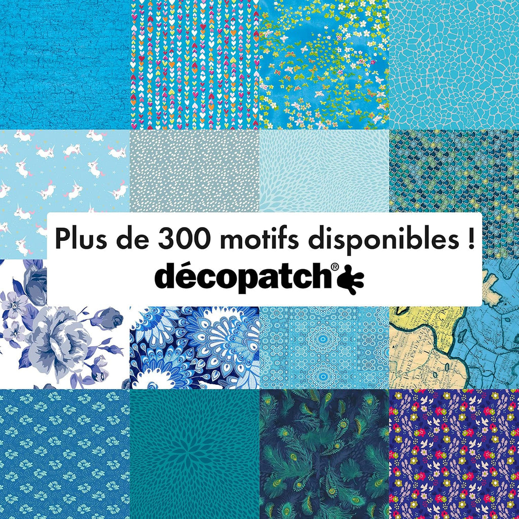 Clairefontaine décopatch Blues Mosaic Paper, 30 x 40 cm, Pack of 3 Sheets