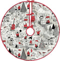 Hallmark Peanuts 48" Christmas Tree Skirt, Fabric, Gifts for Peanuts Fans