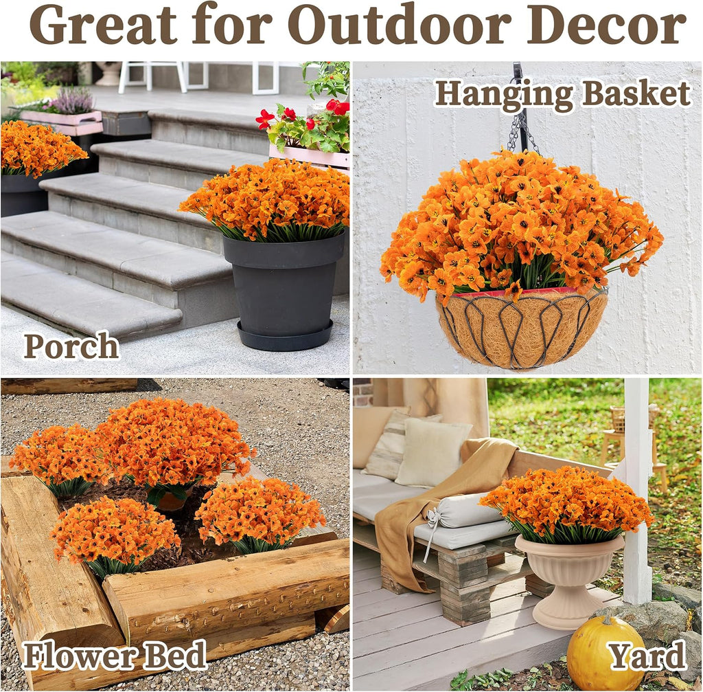 coloplay artificial mums for outdoors, 24 bundles fake showing dimensions