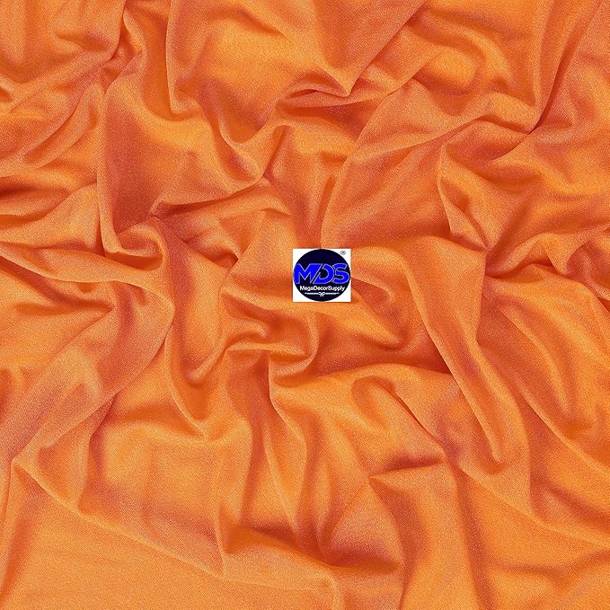 MDS Halloween Chiffon Draping Fabric - 1 Panel, 30" Wide x 40ft Long - Sheer Spooky Arbor & Canopy Drapery for Haunted House Backdrops, Party Ceilings, DIY Costumes & Themed Events - Orange