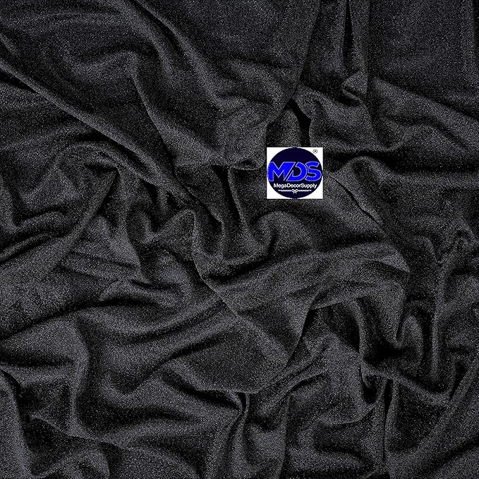 MDS Halloween Chiffon Draping Fabric - 1 Panel, 30" Wide x 20ft Long - Sheer Spooky Arbor & Canopy Drapery for Haunted House Backdrops, Party Ceilings, DIY Costumes & Themed Events - Black