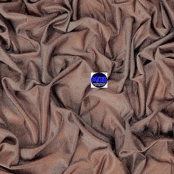 MDS Halloween Chiffon Draping Fabric - 2 Panel, 30" Wide x 40ft Long - Sheer Spooky Arbor & Canopy Drapery for Haunted House Backdrops, Party Ceilings, DIY Costumes & Themed Events - Mocha
